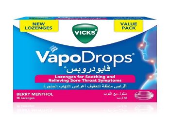 فيكس فابودروبس - VICKS VAPODROPS أقراص استحلاب لأعراض التهاب الحلق