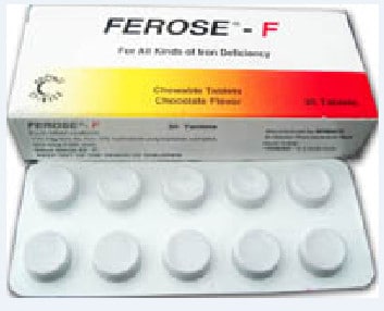 فروز ف Ferose F لنقص الحديد وحمض الفوليك سوق الدواء