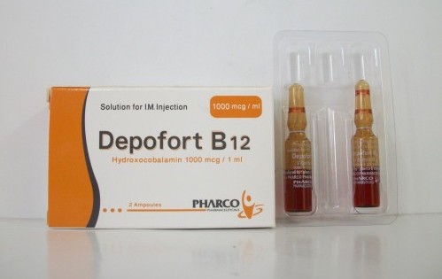 مواصفات حقن Depofort B12 ديبوفورت ب 12 لعلاج نقص فيتامين B12