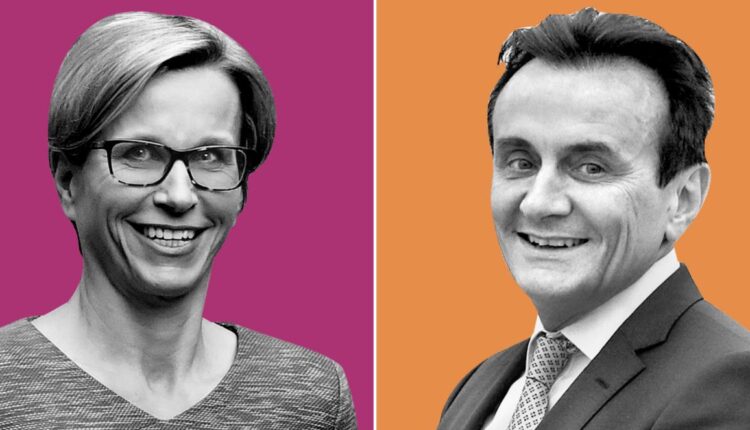 باسكال سوريو الرئيس التنفيذي لـ أسترازينيكا.. وإيما وولمزلي الرئيسة التنفيذية لـ GSK