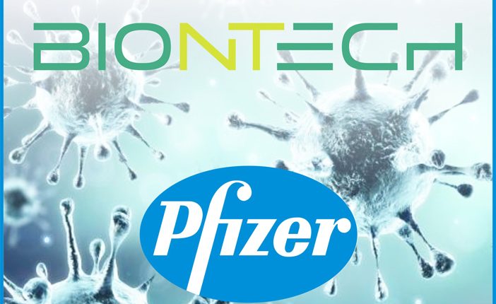 شعار شركتى Pfizer و BioNTech للأدوية