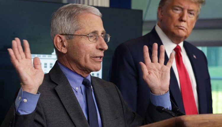 الرئيس ترامب و أنتوني فوسي، كبير خبراء الأمراض المعدية الأمريكي