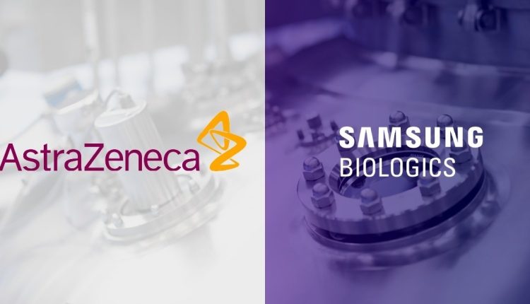 شعار شركتي «سامسونج بيولوجيكس» و«أسترازينيكا»