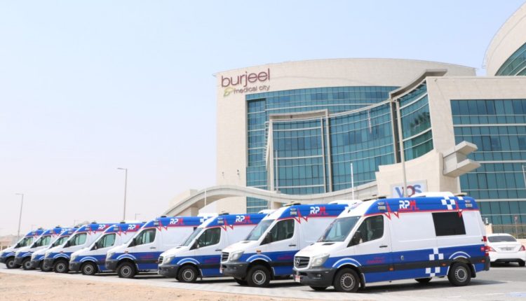 أسطول سيارات اسعاف تابع لشركة ريسبونس بلس ميديكال