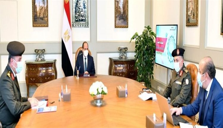 جانب من اجتماع الرئيس السيسي