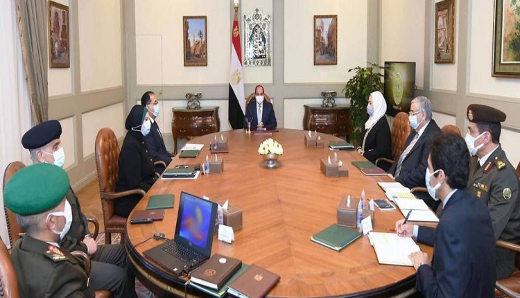جانب من اجتماع الرئيس السيسي