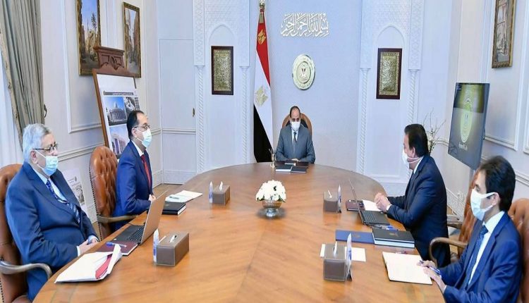 جانب من اجتماع الرئيس السيسي