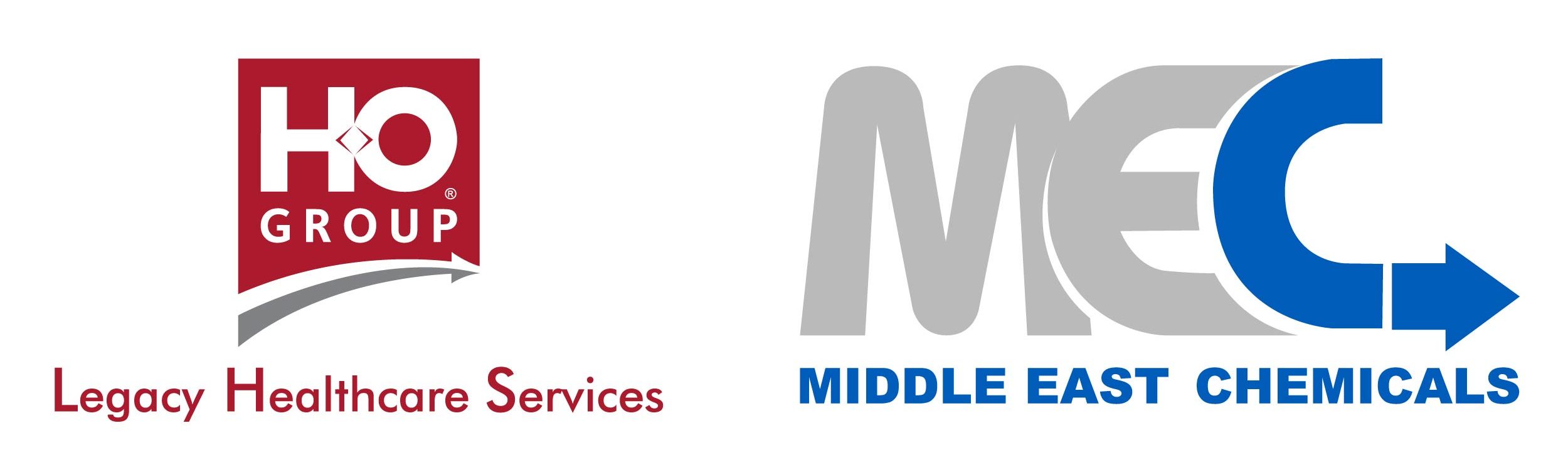 شعار شركتي «MEC» و«HO Group»