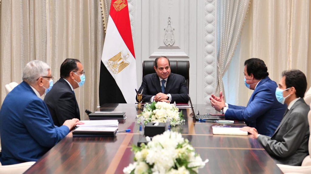 جاتب من اجتماع الرئيس السيسي