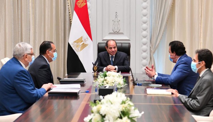 جاتب من اجتماع الرئيس السيسي