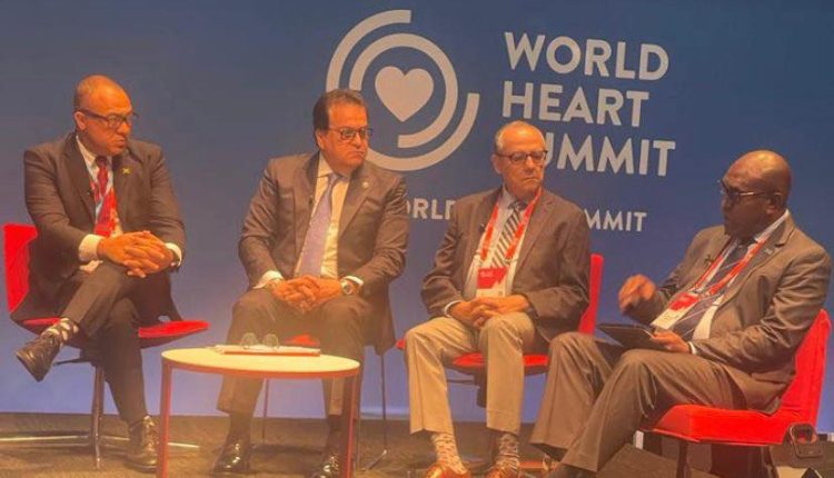 جانب من مشاركة وزير الصحة في قمة القلب العالمية