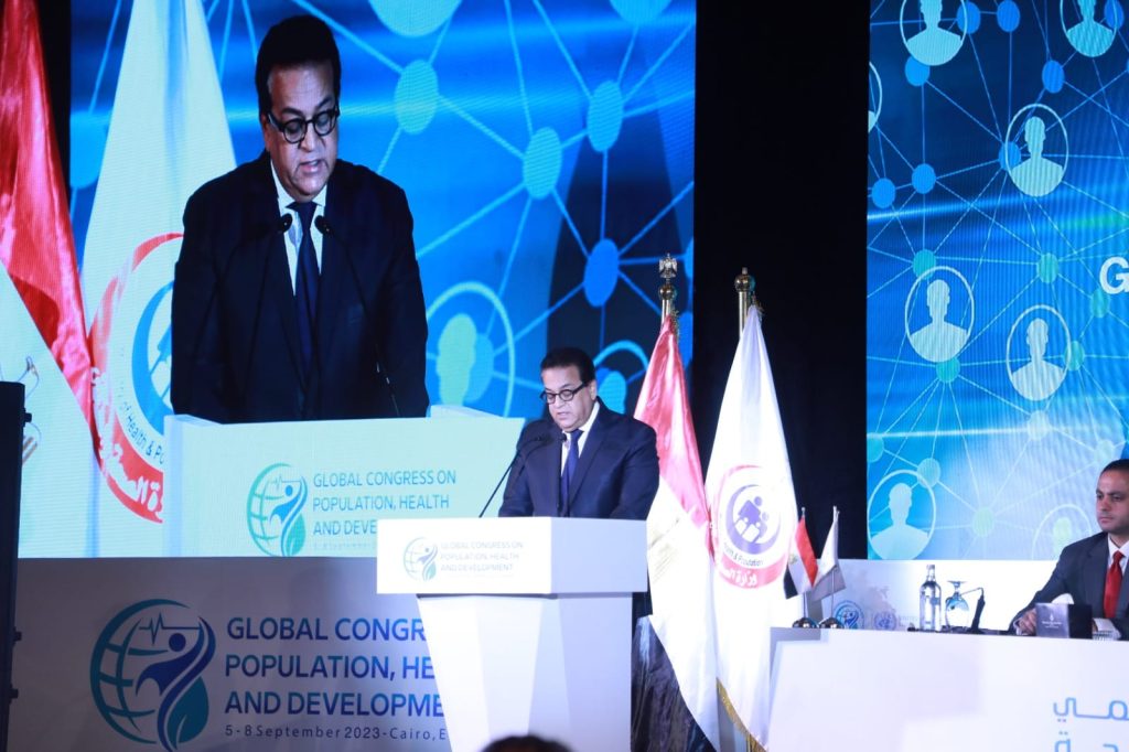 وزير الصحة: المؤتمر العالمي للسكان والصحة يعد تجديدً لالتزامات مصر الدولية تجاه القضية السكانية جانب من المؤتمر