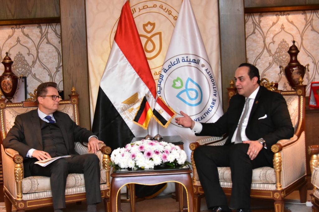رئيس هيئة الرعاية الصحية يبحث مع سفير ألمانيا سبل التعاون في مجالات الصحة الرقمية جانب من اللقاء
