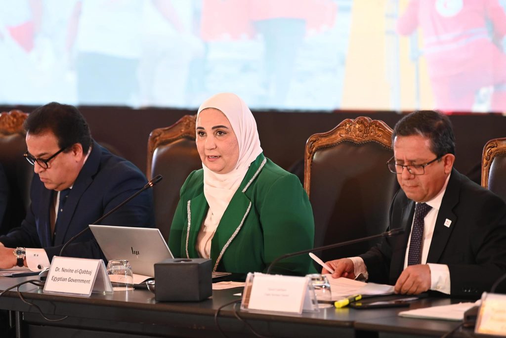 وزيرة التضامن تفتتح فعاليات مؤتمر الهلال الأحمر المصري تحت عنوان «النداء الإنساني لدعم غزة» جانب من فعاليات المؤتمر