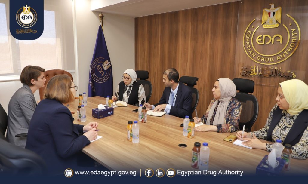 هيئة الدواء تستقبل وفد إدارة الابتكار والملكية الفكرية بالسفارة الأمريكية بالقاهرة لمناقشة سبل التعاون هيئة الدواء تستقبل وفد إدارة الابتكار والملكية الفكرية بالسفارة الأمريكية بالقاهرة