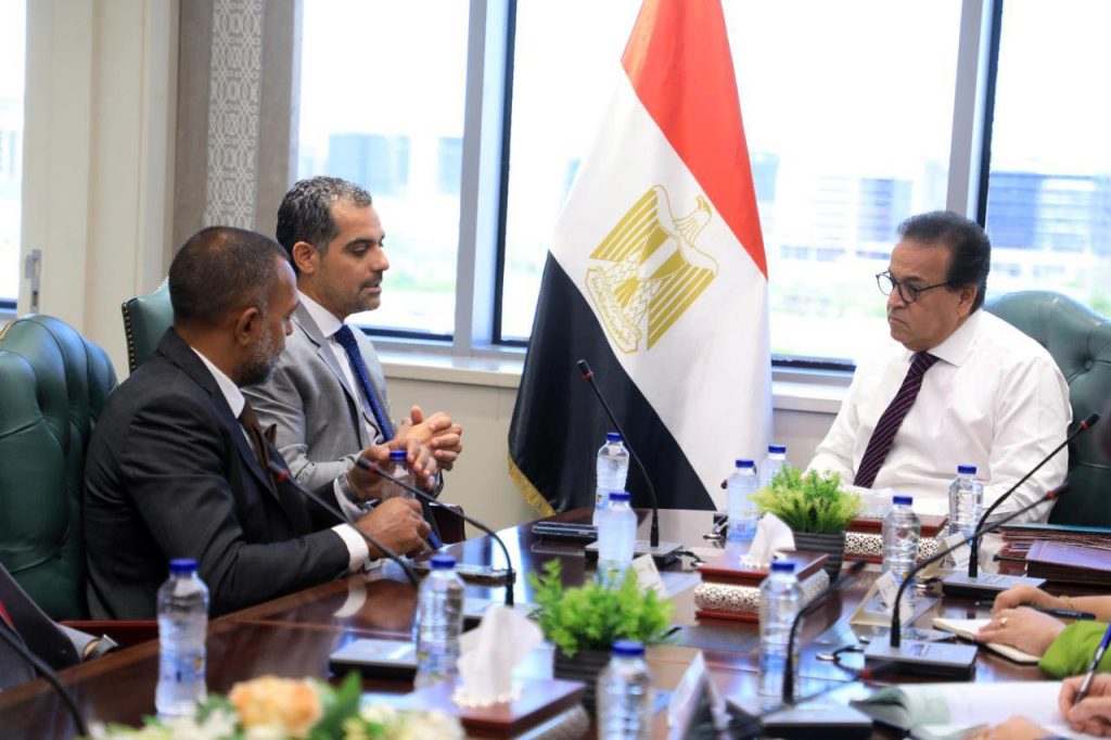 نائب رئيس الوزراء وزير الصحة يبحث مع ممثلي «فارما جروب» تعظيم الاستثمارات في مجال صناعة الدواء جانب من الاجتماع