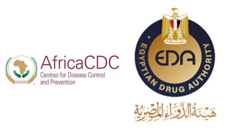 شعار هيئة الدواء والمركز الإفريقي للوقاية من الأمراض CDC