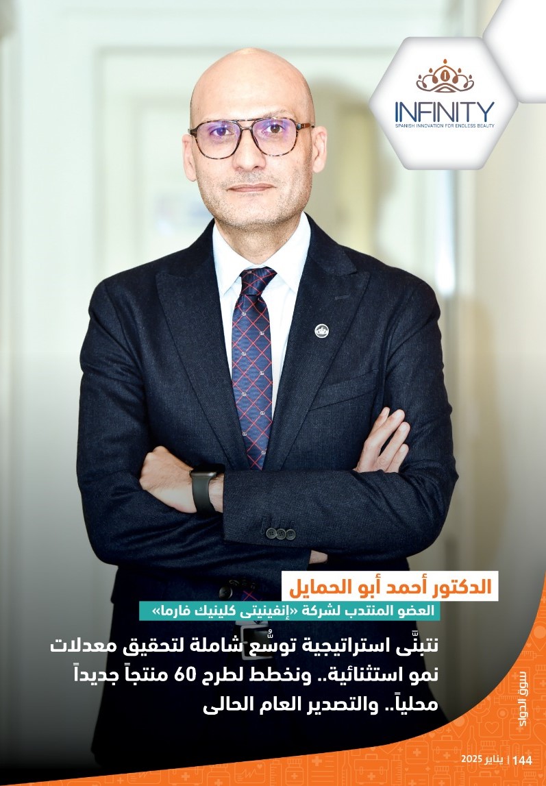 العضو المنتدب لشركة «إنفينيتى كلينيك فارما»: نتبنَّى استراتيجية توسُّع شاملة لتحقيق معدلات نمو استثنائية.. ونخطط لطرح 60 منتجاً جديداً العام الحالى