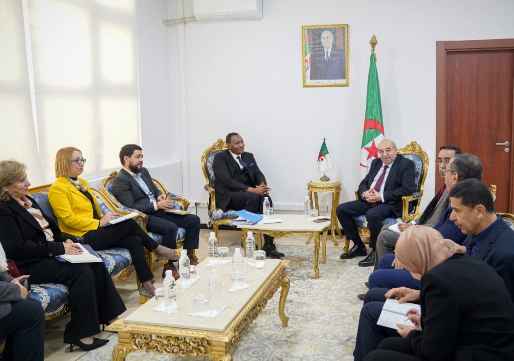 وزير الصناعة الصيدلانية بالجزائر يلتقي ممثل منظمة الصحة لبحث التعاون في مجال إنتاج الأدوية وتسجيلها جانب من اللقاء بوزارة الصناعة الصيدلانية بالجزائر
