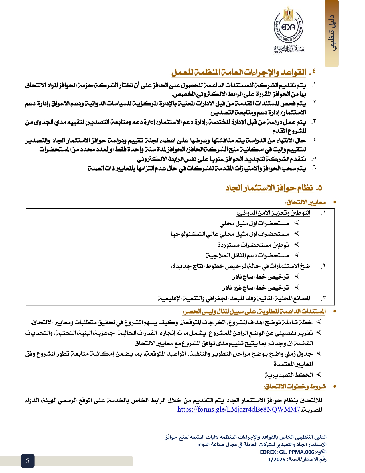 هيئة الدواء تصدر الدليل التنظيمي لمنح حوافز الاستثمار الجاد والتصدير لشركات الأدوية 