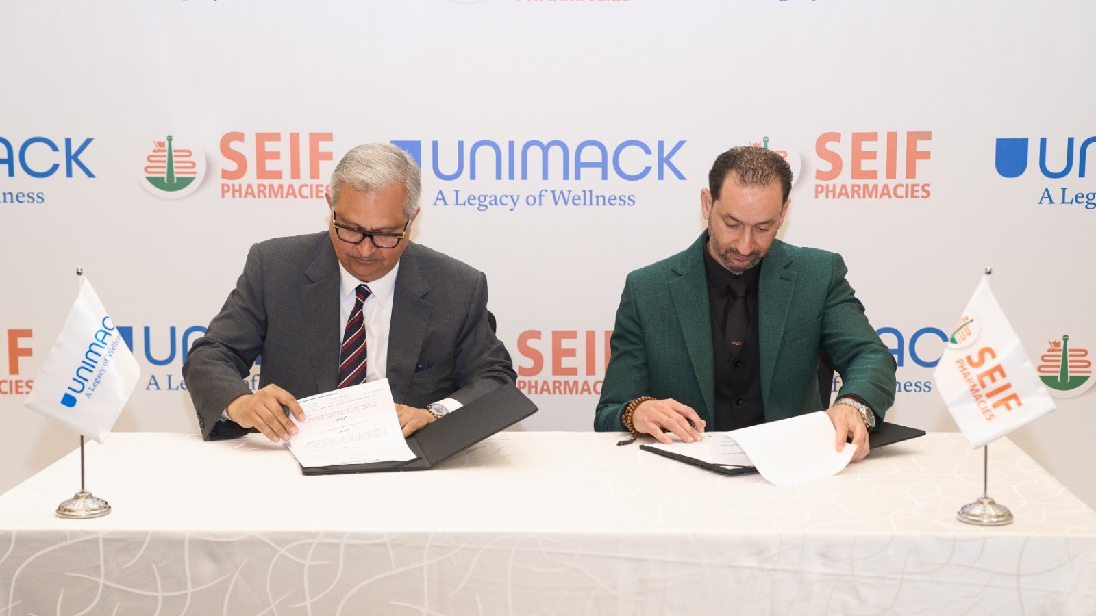 «يونيماك» توقع اتفاقية مع «صيدليات سيف» لتعزيز وصول لمنتجاتها لشريحة أكبر من المستهلكين