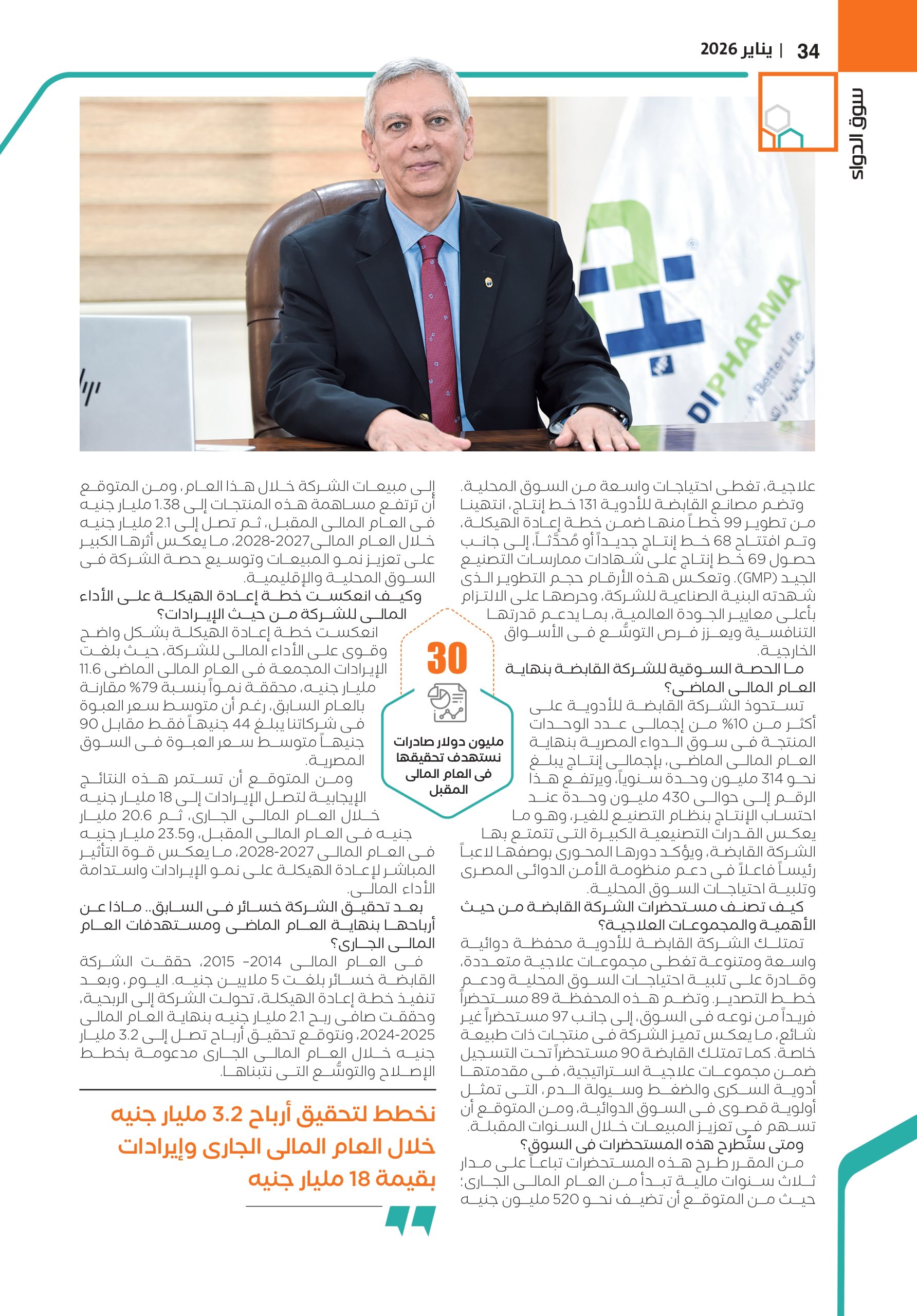 الدكتور أشرف الخولى العضو المنتدب التنفيذى للشركة القابضة للأدوية في حوار خاص لـ«سوق الدواء»: