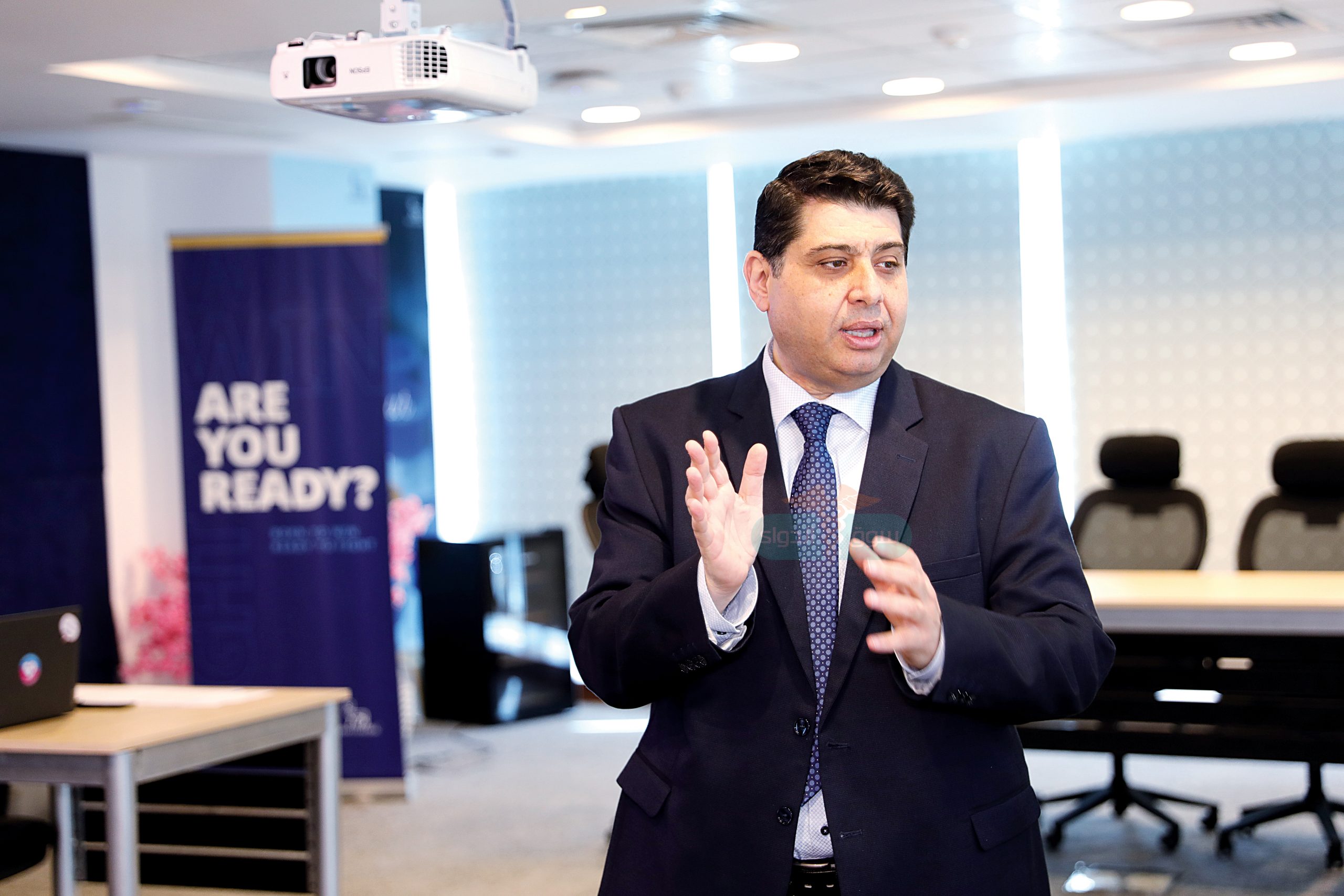 الدكتور أيمن حسن المدير العام لشركة «نوفو نورديسك» فى مصر وليبيا