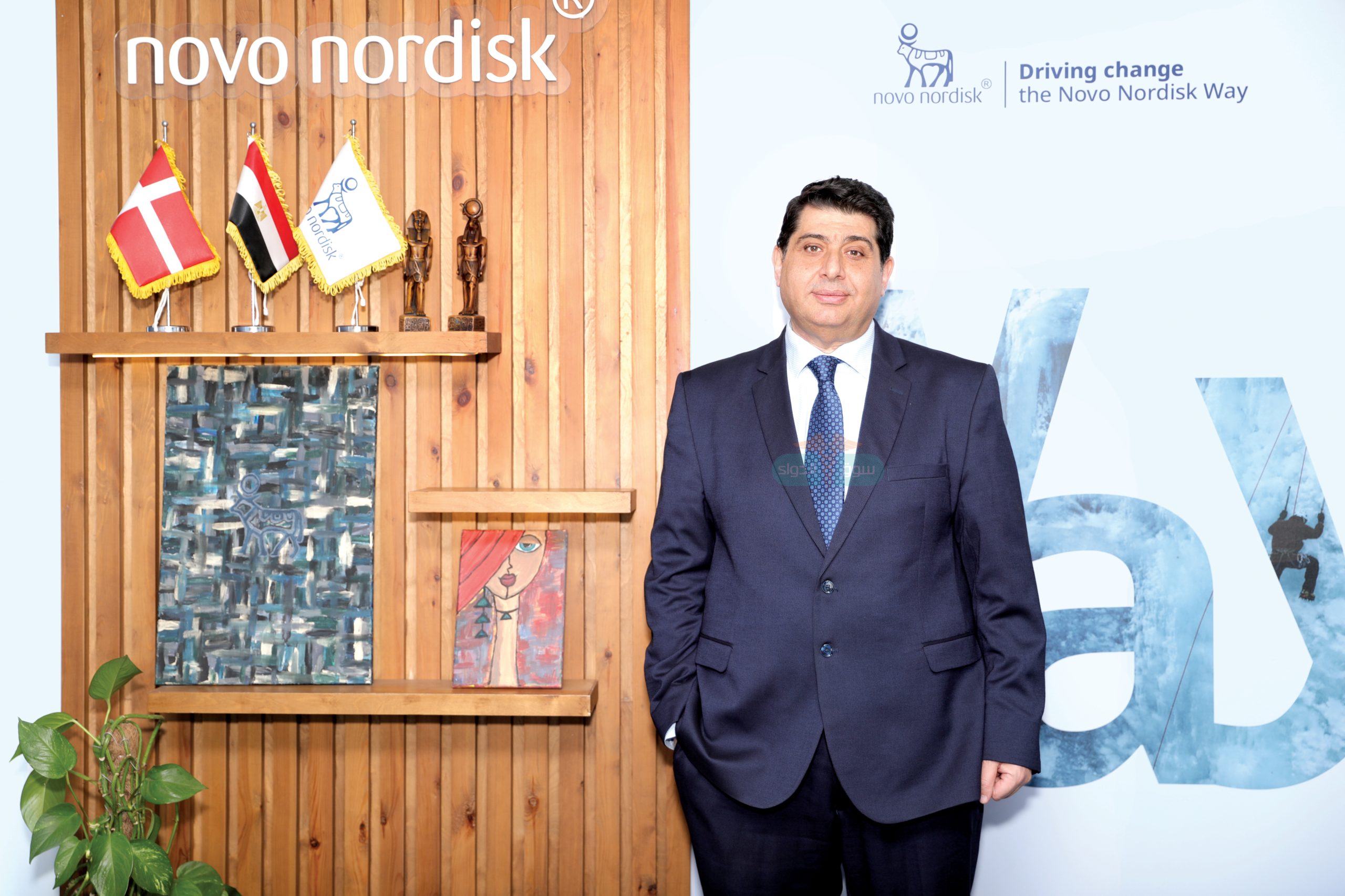 الدكتور أيمن حسن المدير العام لشركة «نوفو نورديسك» فى مصر وليبيا